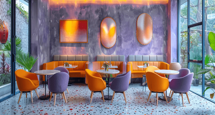 THE IDEAL COLOUR PLAN FOR THE FURNITURE IN RESTAURANTS